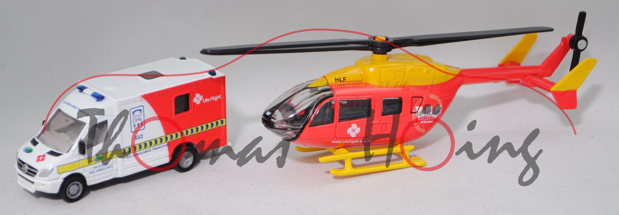 80400 NZ-Life Flight Westpac Rescue and Ambulance-Set, SIKU SUPER 1:87, L17mK Werbebox (Limited)