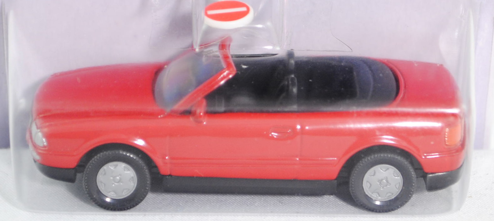 Audi Cabriolet 2.3E (B4, Typ 8G, Modell 1991-1994), verkehrsrot, innen schwarz, Lenkrad schwarz, B6,