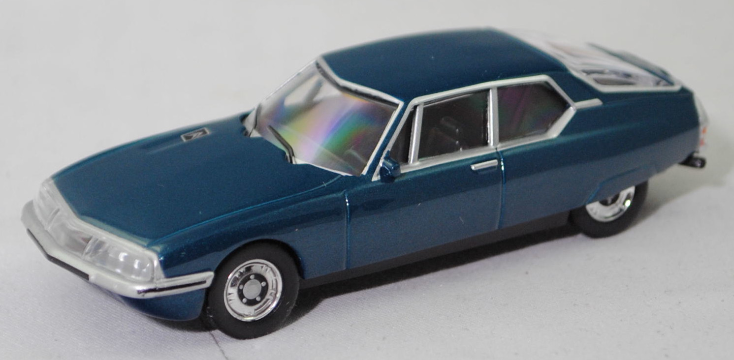 Citroen SM 2.7 (1. Generation, SB, Modell 1970-1972), vert des tropiques (Farbcode AC 525), Norev CLASSIC, 1:58, Werbeschachtel (Limited Edition)