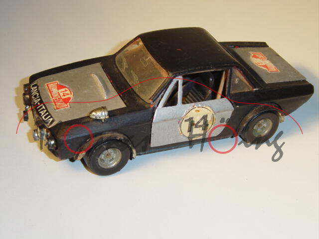 Lancia Fulvia 1600 HF Rallye, schwarz/silber, Rallye Monte Carlo 1972, Nr. 14, Fahrer: S. Munari / M