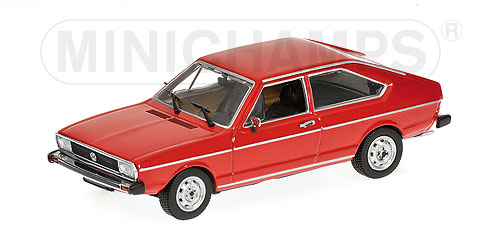 VW Passat (B1, Typ 32), Modell 1975-1977, senegalrot, Minichamps, 1:43, PC-Box