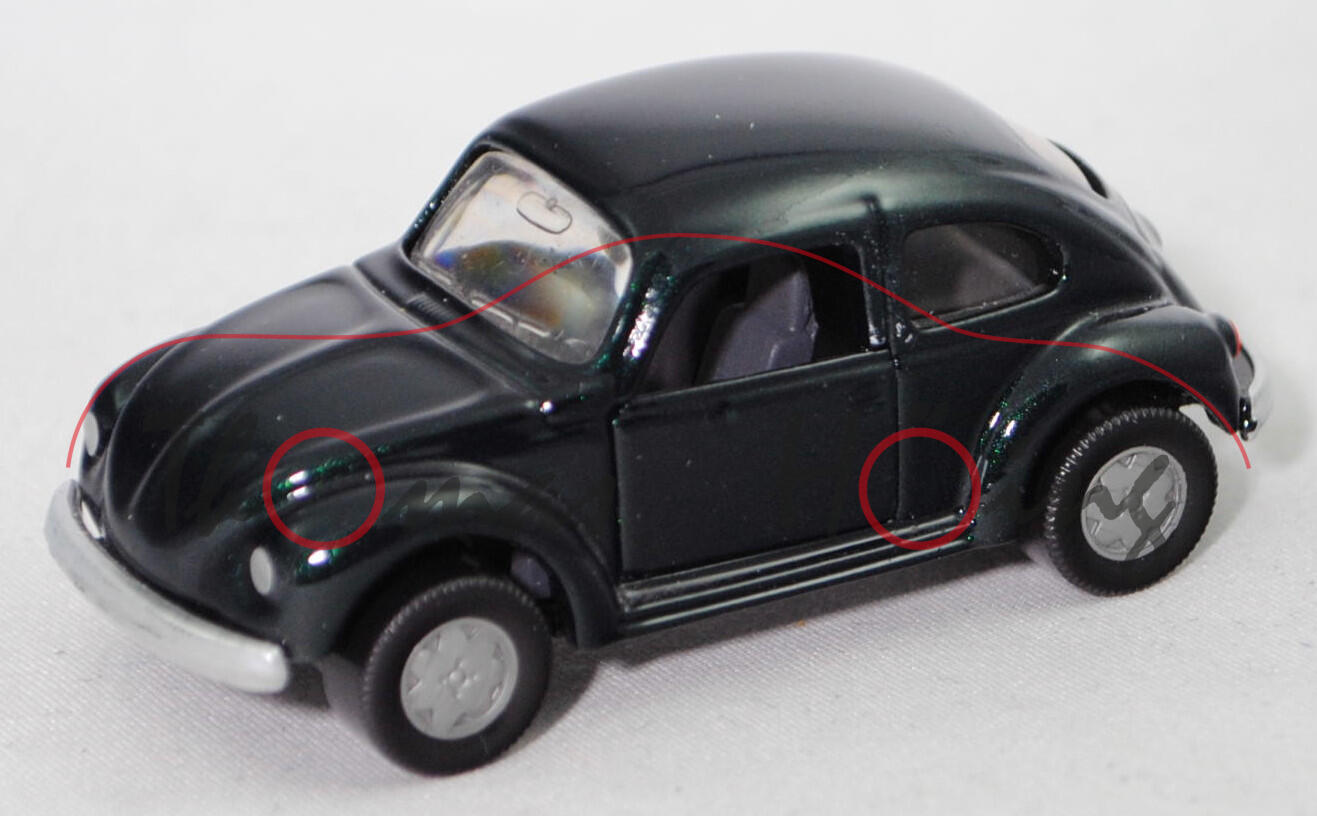 LC6U VW Käfer 1303 (Typ 11, Modell 1974-1975), klassikgrün (LC6U), SIKU, 1:56 (Limited Edition)