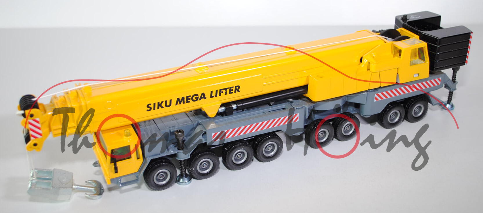 00000 LIEBHERR LTM 1800 Mobilkran mit Teleskopausleger  (SIKU MEGA LIFTER), signalgelb/fehgrau, L15