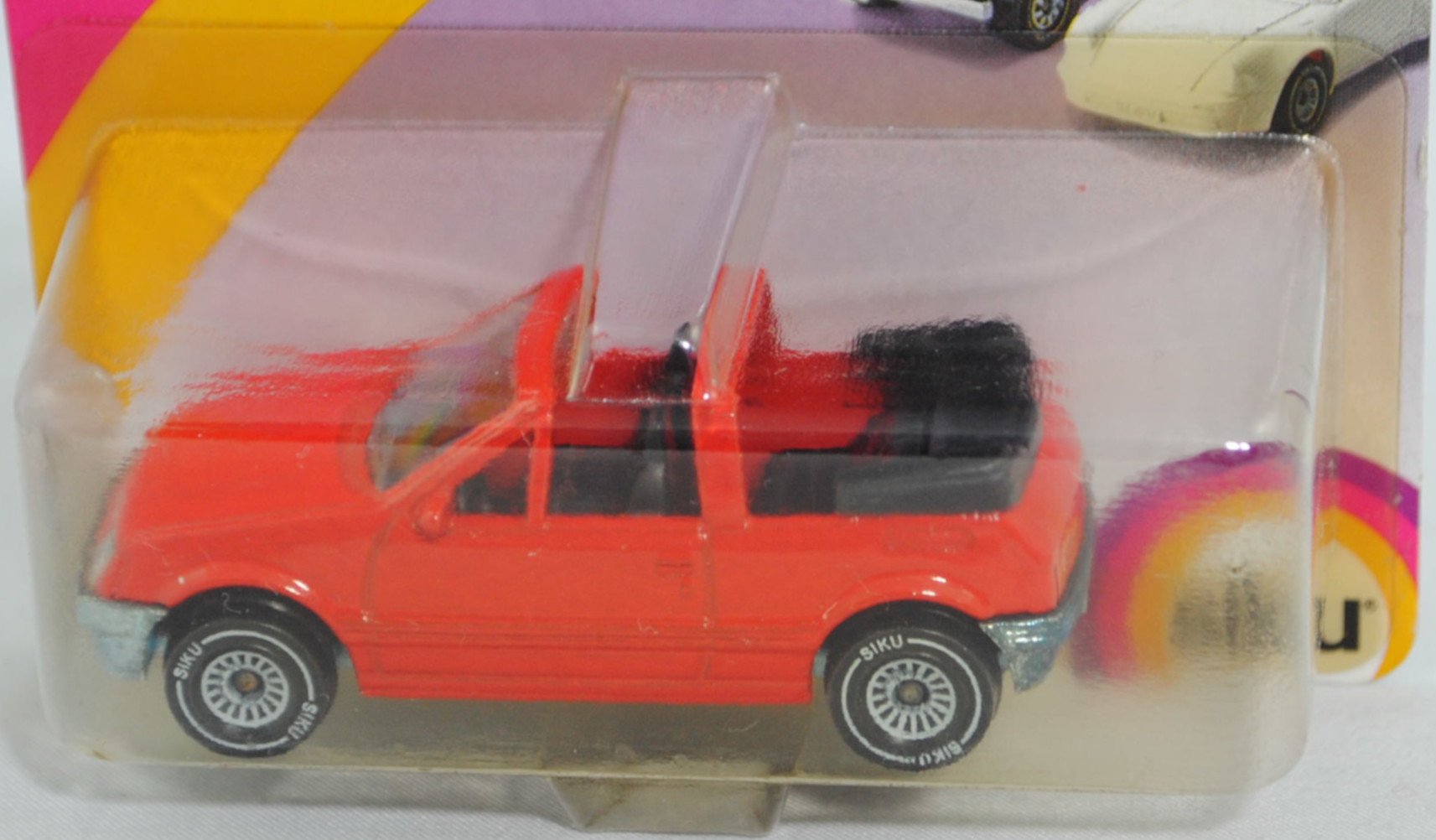 00000 Peugeot 205 CTI 1.6 Cabriolet (1. Generation, 741B, Modell 1986-1988), verkehrsrot, innen schwarz, W-Germ, ohne CE-Zeichen, B4, SIKU SUPER, 1:53, P23 vergilbt