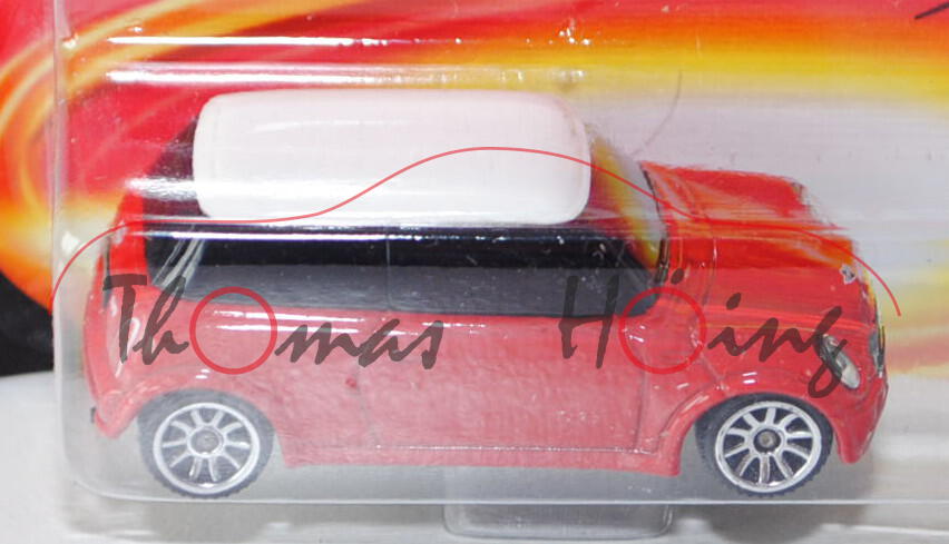 Mini Cooper (Hatchback, Typ R50, 1. Generation) (Nr. 294 C), Modell 2001-2006, karminrot, majorette,