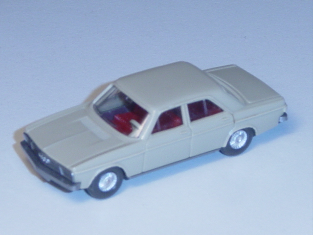 Audi 100, Typ C1, Mj. 1968-1976, kieselgrau, eingesetztes graues Lenkrad, Wiking, 1:87