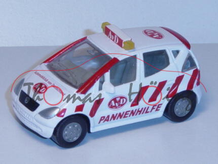 Mercedes A 160 (Baureihe W 168) AvD Pannenhilfe, Modell 1997-2001, reinweiß/rot, AvD PANNENHILFE / A