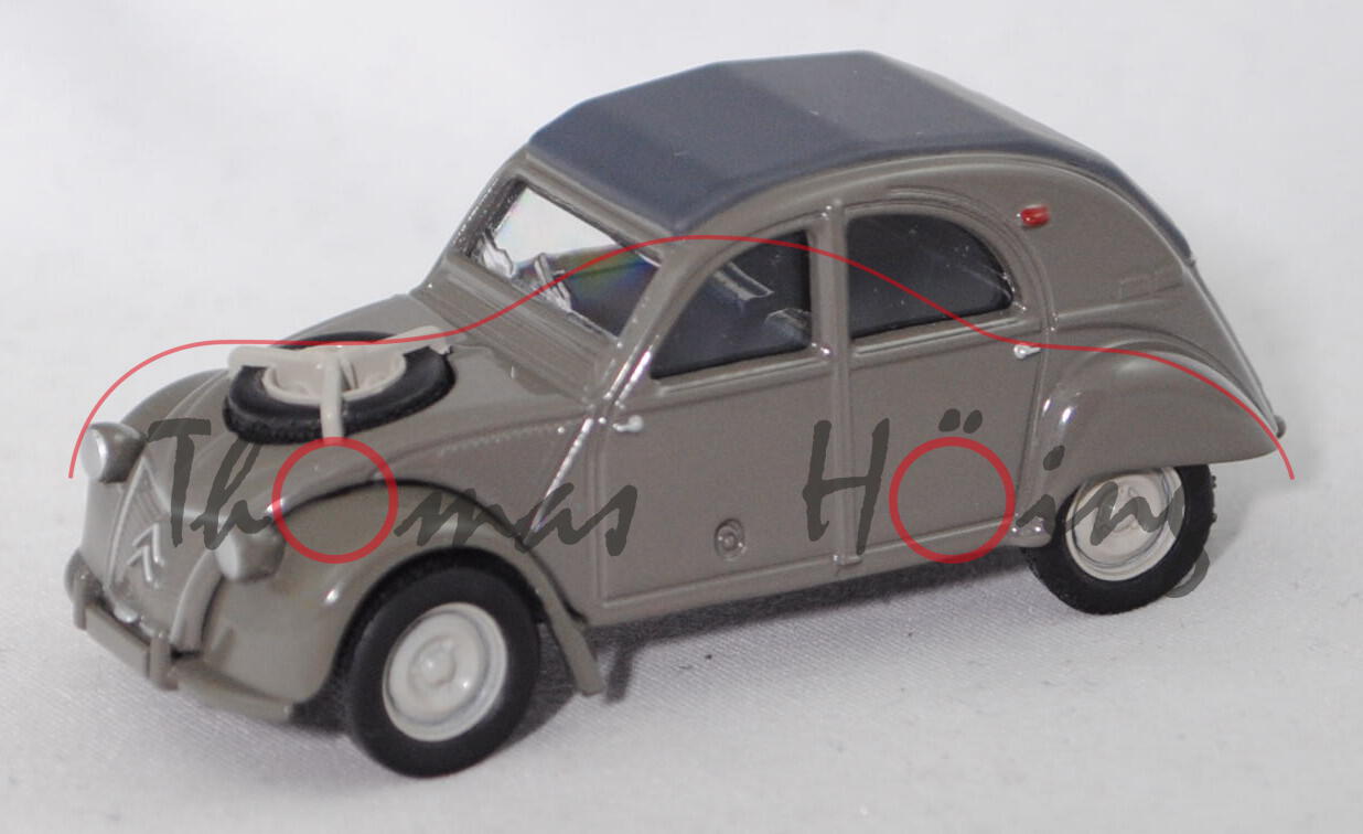 Citroen 2CV 4x4 / 2CV Sahara / 2CV bimoteur (Präsentation 1958, Bj. 1960-1967), vert etna grey, 1:54