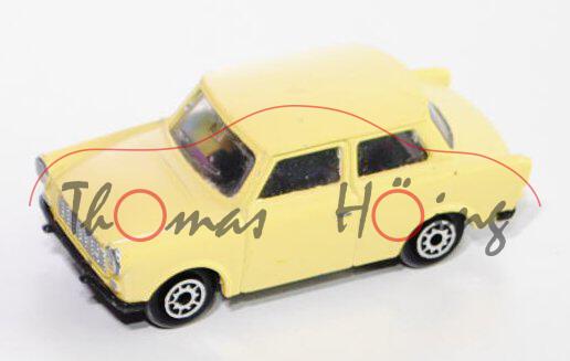 Trabant 601, schwefelgelb, Maisto, ca. 1:50, minimale Farbabplatzer