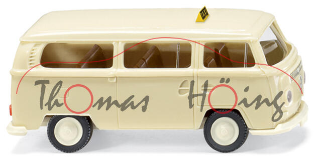 Taxi VW T2 Bus, hellelfenbein, Wiking, 1:87, mb