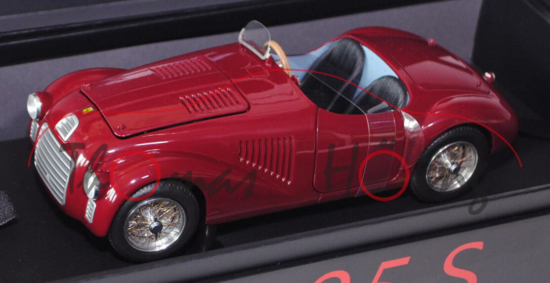 Ferrari 125 S, Modell 1947, weinrot, ELITE, 1:18, mb (Limited Edition Serie Super Elite, Nr. 0830 /