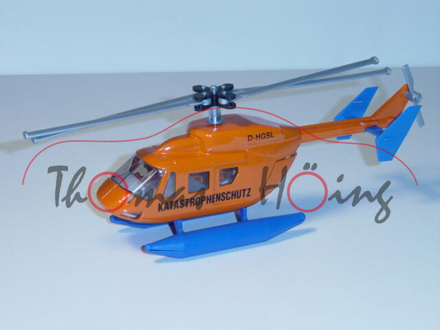 00001 Hubschrauber mit Schwimmer, signalorange/blau, KATASTROPHENSCHUTZ / D-HGSL, L14a