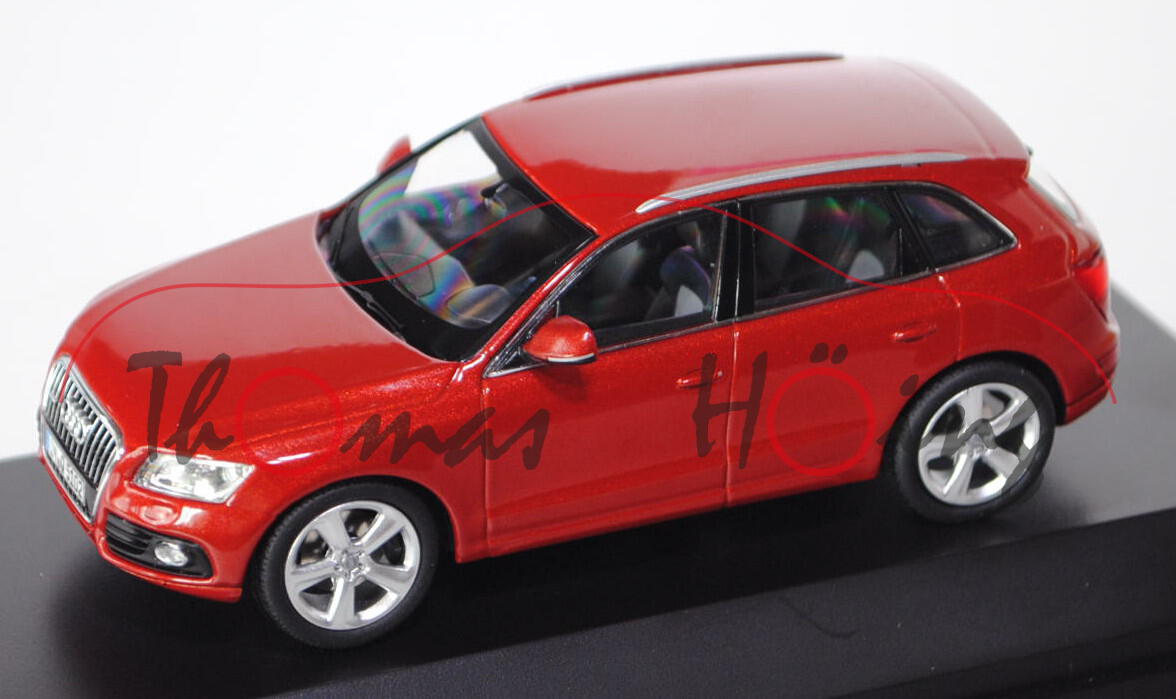 Audi Q5 (Typ 8R, Facelift), Modell 2012-, vulkanrot, Schuco, 1:43, Werbeschachtel