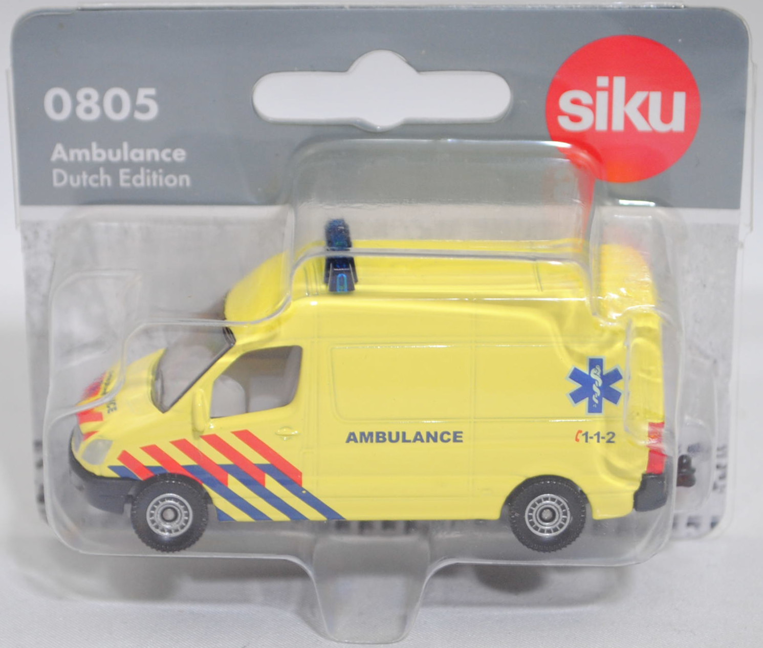 00305 NL5 Mercedes-Benz Sprinter II (NCV 3,W 906, Modell 2006-2009) Kastenwagen Krankenwagen, leuchtgelb, AMBULANCE C 1-1-2, C80, SIKU SUPER, 1:77, P29f (DUTCH SPECIAL)