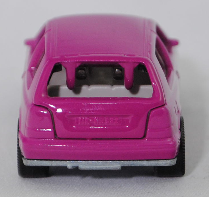 00000 VW Golf III 1.8 GL (Typ 1H, Vorfacelift, Modell 1991-1994), verkehrspurpur, innen grau, Lenkrad schwarz, Chassis chrom, Germ, Bpr. ohne Artikelnummer, SIKU SUPER, 1:56, m