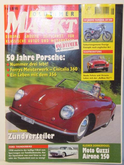 MARKT EUROPAS GRÖSSTE OLDTIMER-ZEITSCHRIFT, Heft 8, August 1998