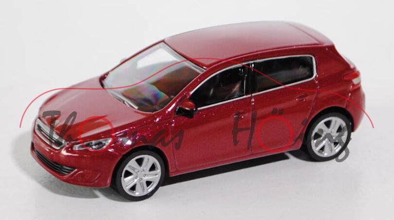 Peugeot 308 (2. Generation, fünftürige Schräghecklimousine), Modell 2013-, rubi rot metallic (rubinr