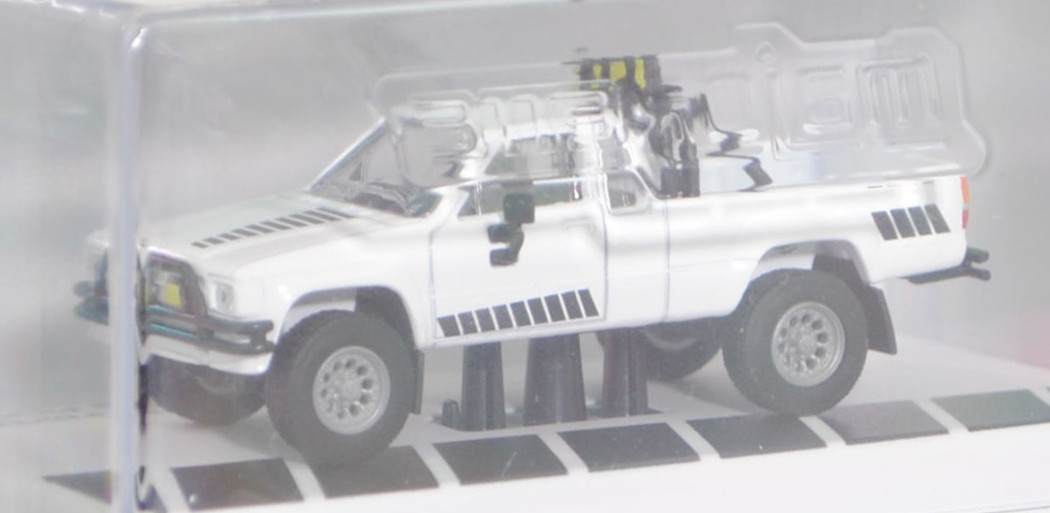 Toyota Hilux SR5 Xtracab Sport Pickup (4. Generation, N60 Typ RN65, Vorfacelift, Modell 1984-1985) (Nr. 230F), reinweiß (super white II), majorette, 1:64, PC-Box im Blister (Collection)