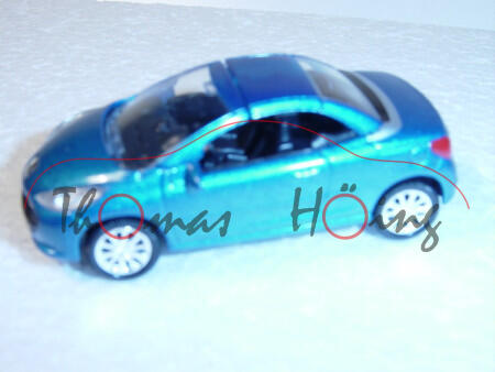 Peugeot 207 CC mit abnehmbarem Verdeck, türkismetallic, 1:50, Norev SHOWROOM, mb