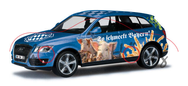 Audi Q5 (Typ 8R), Modell 2008-2012, verkehrsblau, Arbeit mit Leidenschaft / Die bayrischen Bauern / 