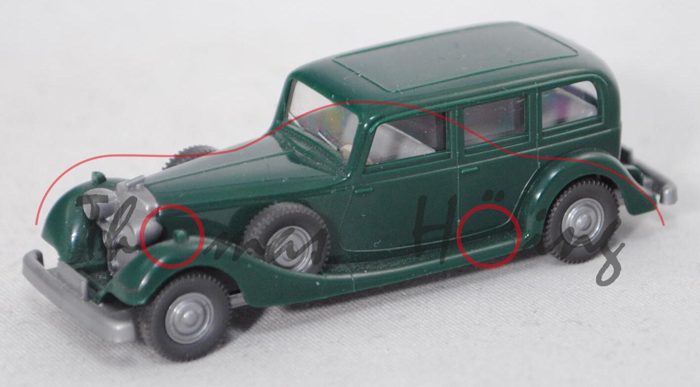 001i Horch 850 (Modell 1935-1937, Baujahr 1937), kieferngrün, innen licht grau, Wiking, 1:87, m-