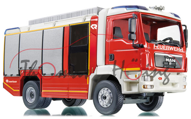 MAN TGM Rosenbauer AT, feuerrot, FEUERWEHR, Wiking, 1:43, mb