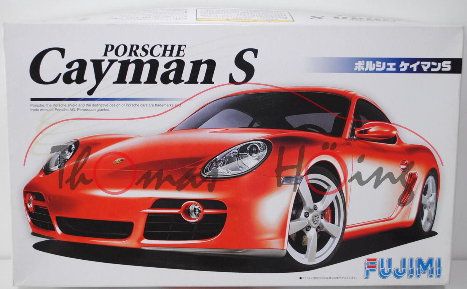 12281 Porsche Cayman S (Typ 987c), Modell 2005-2009, rot, Bausatz (Bauanleitung als Kopie), FUJIMI, 