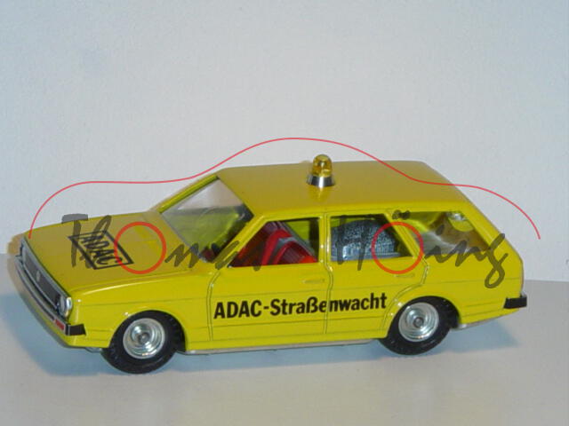 VW Passat Variant (B1, Typ 33, Fl. 1975, Mod. 75-77), gelb, ADAC-Straßenwacht, Kellermann, 1:35, mb