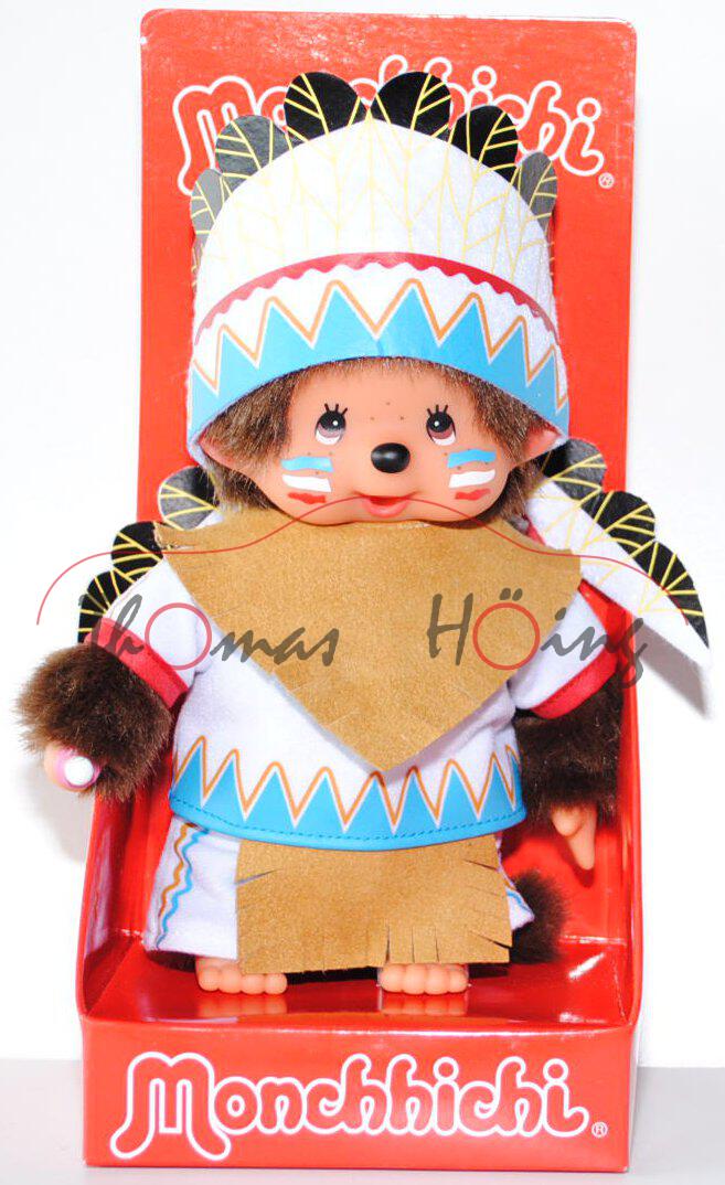 Monchhichi America Chieftain Boy, 20 cm groß, Sekiguchi