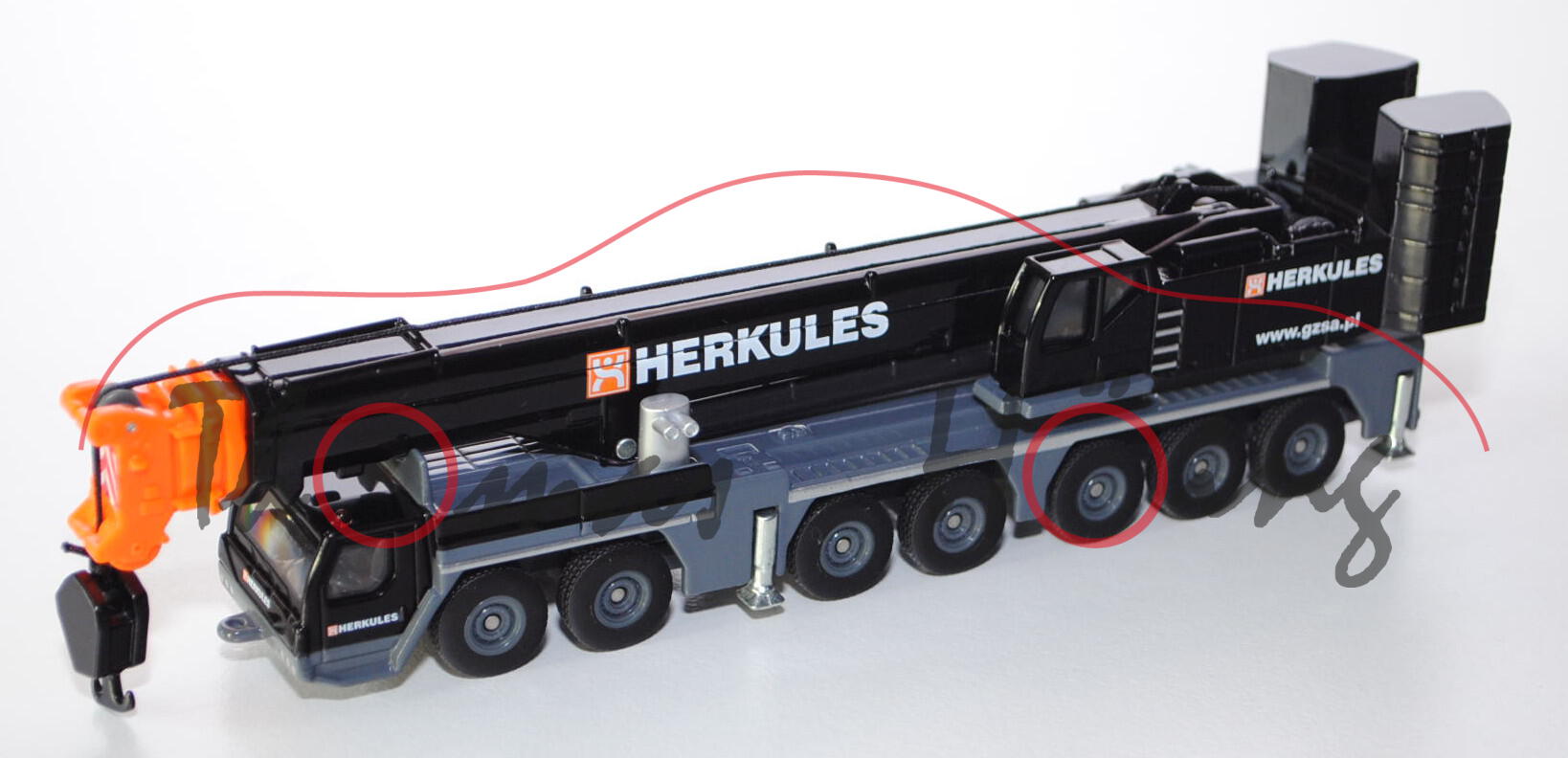 00001 Mobilkran Liebherr, schwarz/eisengrau/reinorange, HERKULES / www.gzsa.pl, 1:87, L17mpK