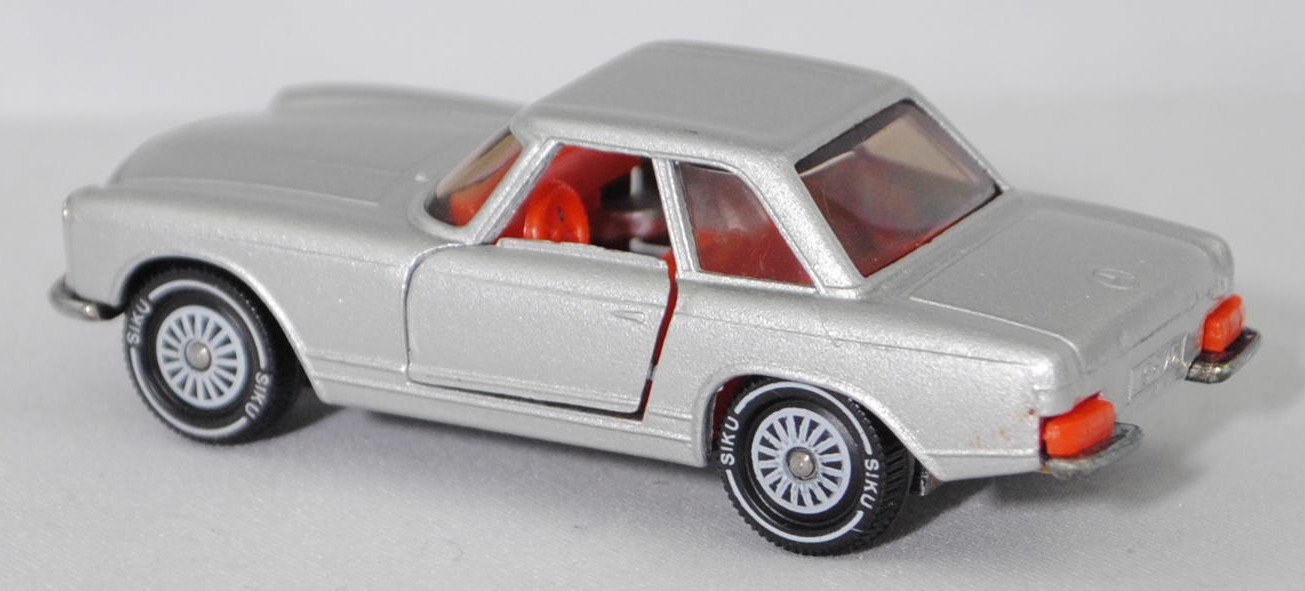 00007 Mercedes-Benz 280 SL (W 113, Pagode, Modell 1968-1971) mit Hardtop (Coupédach), silber, Bpr. V 302 / 1017, W-Germ, Verglasung rauch, R11 gerillt, SIKU SUPER, 1:60, m-