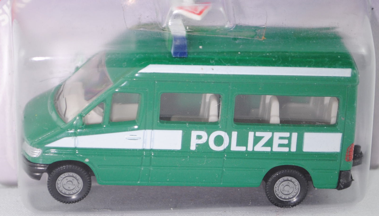 00003 Mercedes-Benz Sprinter (T1N, Baureihe W 901, Modell 1995-2000) Kleinbus Polizeibus, minzgrün,