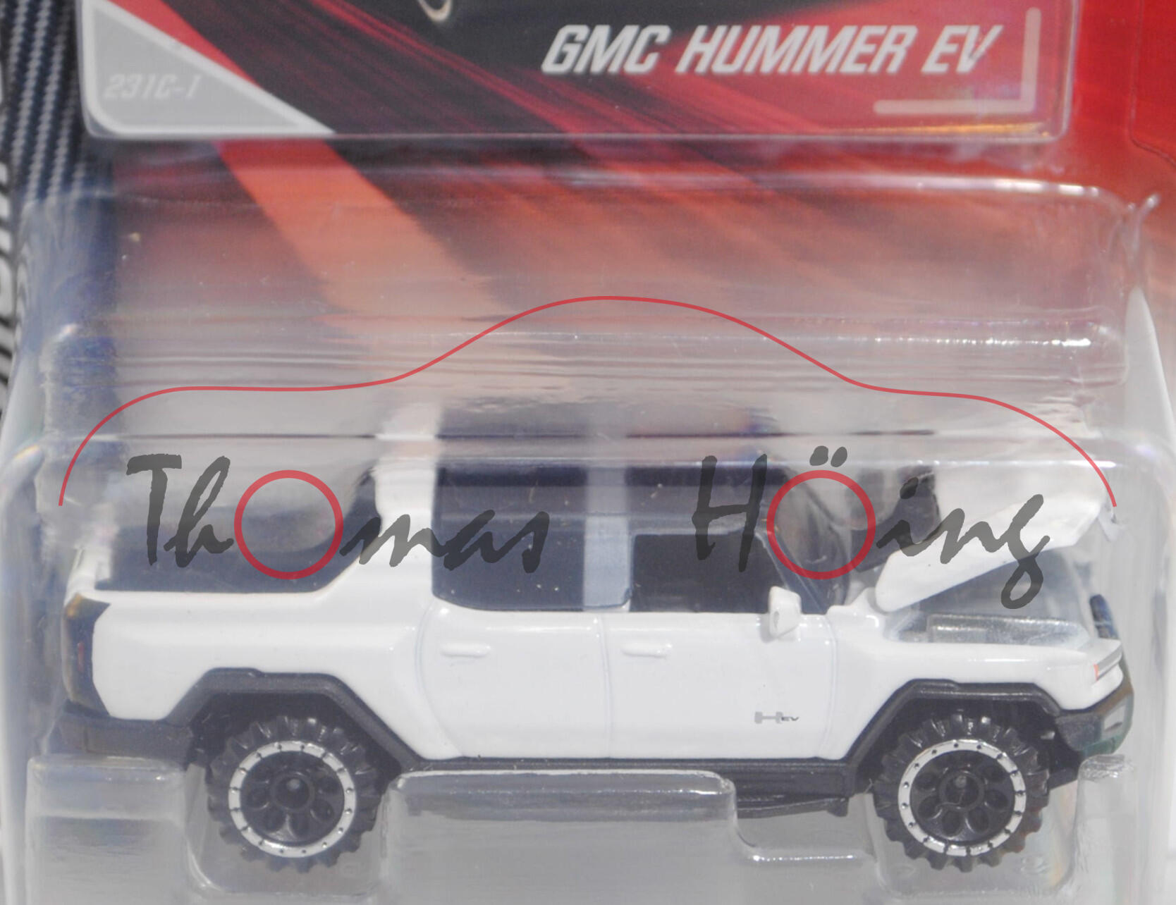 GMC Hummer EV Pick-up Edition 1 (Modell 2021-), reinweiß, Nr. 231C-1, majorette, 1:70, Blister