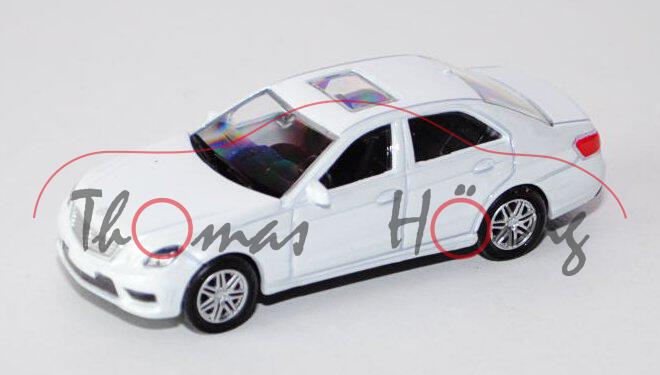 Mercedes E 63 AMG, reinweiß, innen schwarz, Free Wheel, Unifortune RMZ City, 1:64 (3 inches Scale Mo