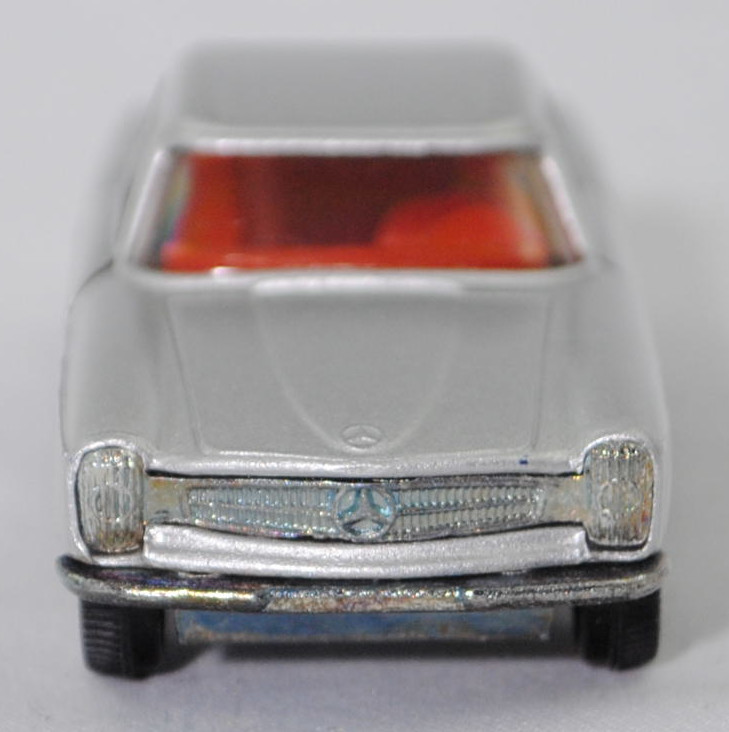 00007 Mercedes-Benz 280 SL (W 113, Pagode, Modell 1968-1971) mit Hardtop (Coupédach), silber, Bpr. V 302 / 1017, W-Germ, Verglasung rauch, R11 gerillt, SIKU SUPER, 1:60, m-