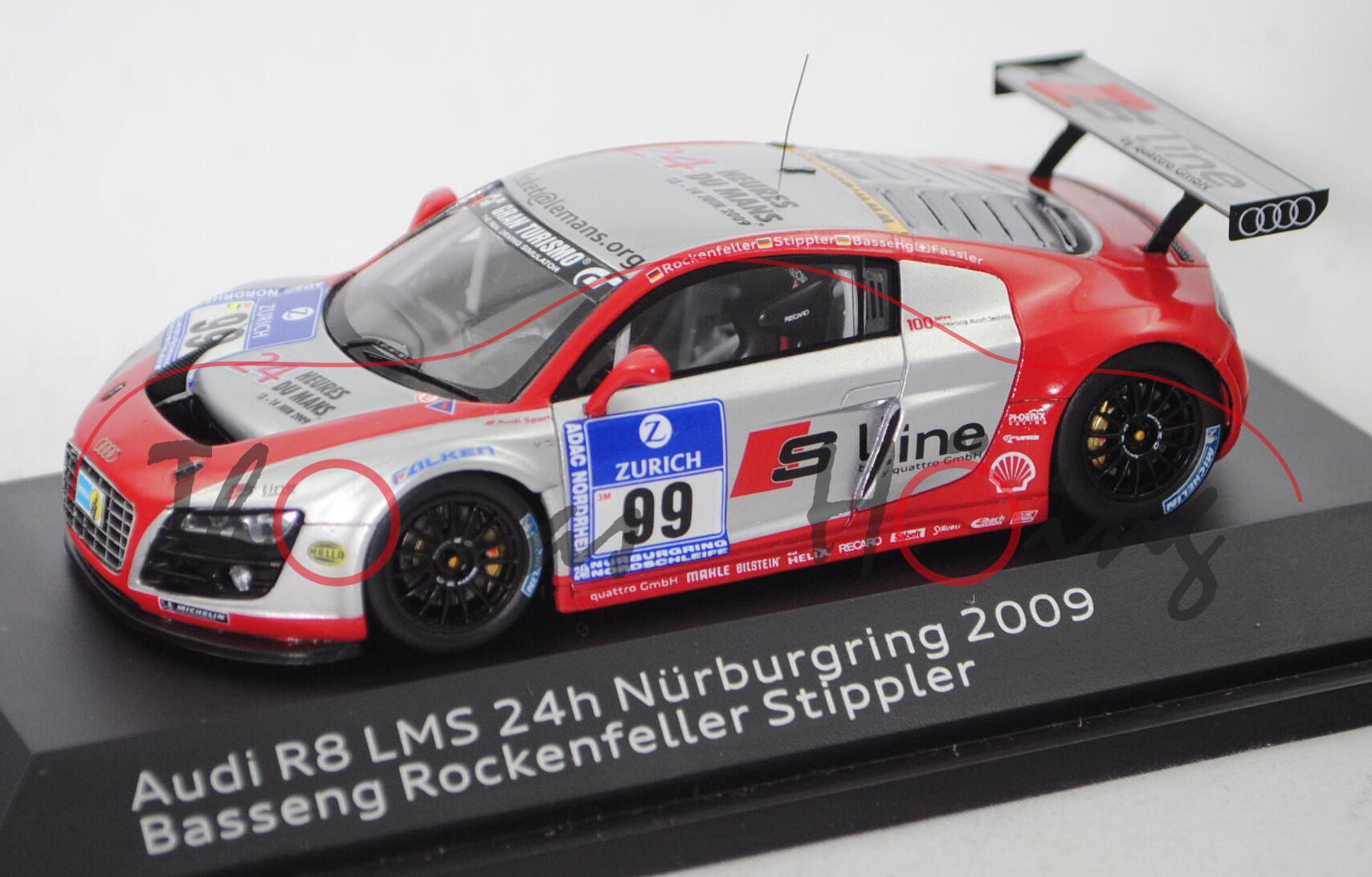 Audi R8 LMS GT3, 24h NBR 2009, Rockenfeller/Stippler/Basseng/Fässler, Nr. 99, Minimax, 1:43, mb