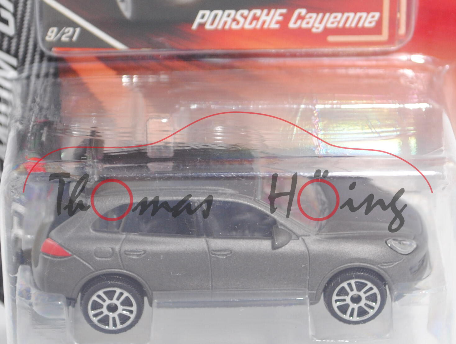 Porsche Cayenne Turbo S (Typ 92A, Mod. 13-14), graumet., 5-Doppelspeichen-Felge, majorette, 1:64, mb