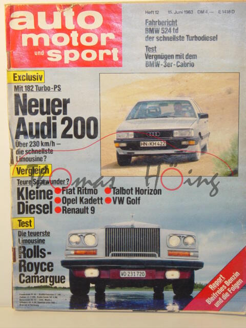 auto motor und sport, Heft 12, 15. Juni 1983