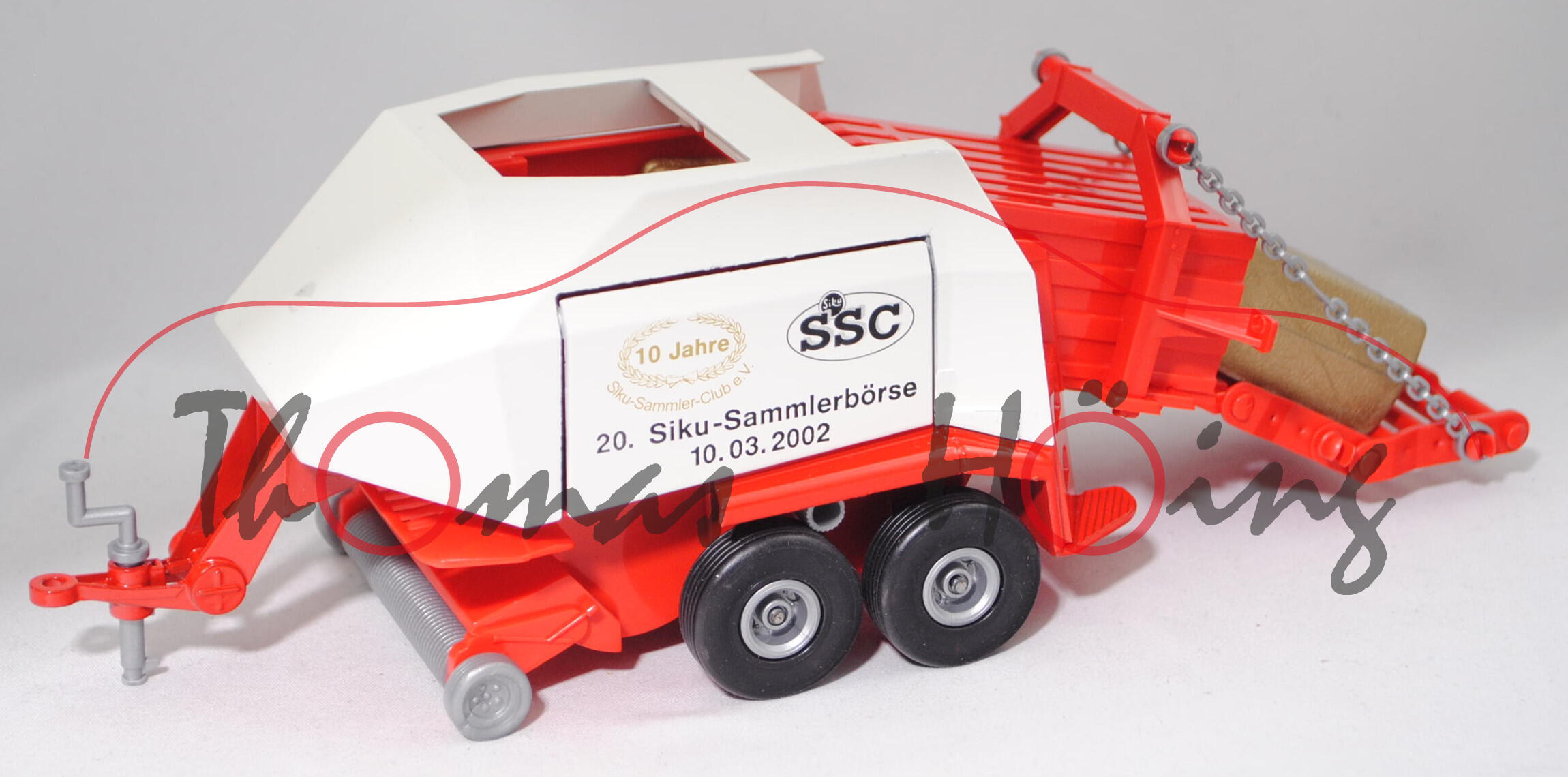 00401 SSC KRONE Großpackenpresse BiG PACK 128 VFS, rot/weiß, 10 Jahre SSC März 2002, L15 (Limited)