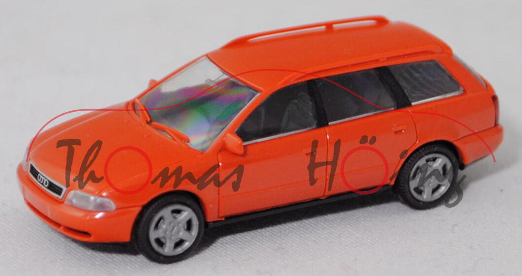 Audi A4 Avant 1.9 TDI (B5, Typ 8D2, Mod. 96-99), rotorange (vgl. jaipurrot), Rietze, 1:87, Werbebox