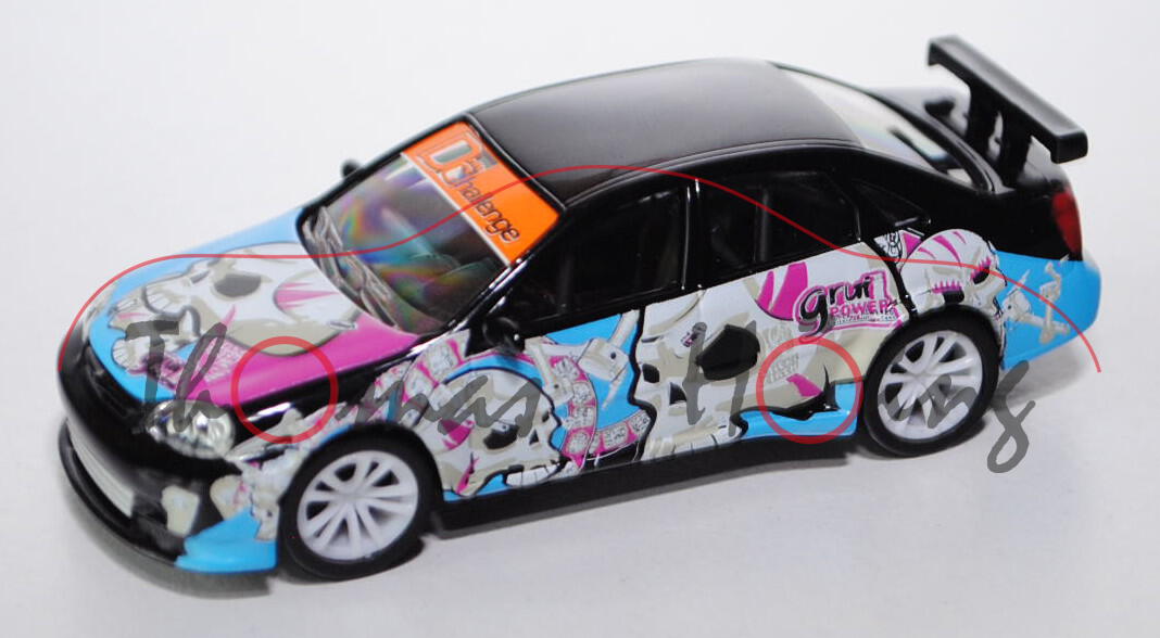 Chevrolet Lacetti WTCC, schwarz/reinweiß/hell-lichtblau, grui / POWER /  Drift Challange, 1:50, Nore