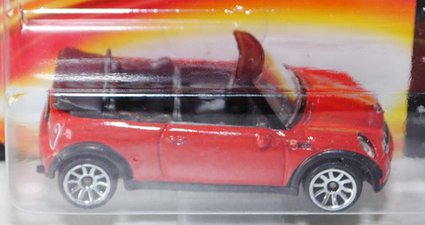 Mini Cooper Cabrio Typ R52 (Nr. 294 E), Modell 2004-2008, karminrot, majorette, 1:55, Blister