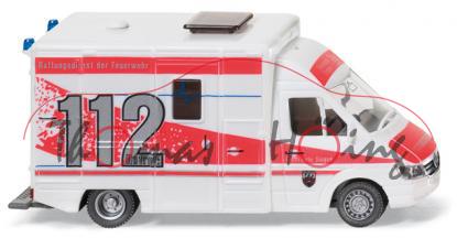 Mercedes Sprinter Rettungswagen (T1N, Typ W 901-905), Modell 1995-2006, weiß, 112 / Feuerwehr Siegen