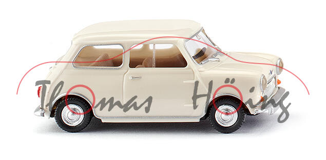 Morris Mini-Minor (Typ MK I, Modell 1959-1967, Baujahr 1959), perlweiß, Wiking, 1:87, mb
