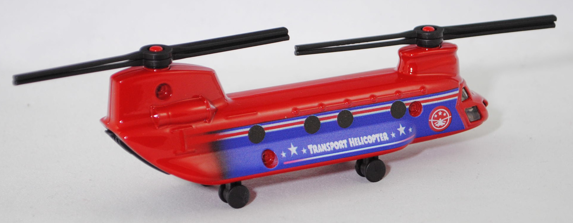 00000 Boeing-Vertol CH-47D Chinook HC.2 (Modell 234/H-47, Modell 1982-1995), hell-signalrot, TRANSPORT HELICOPTER, SIKU SUPER, 1:130, P29f