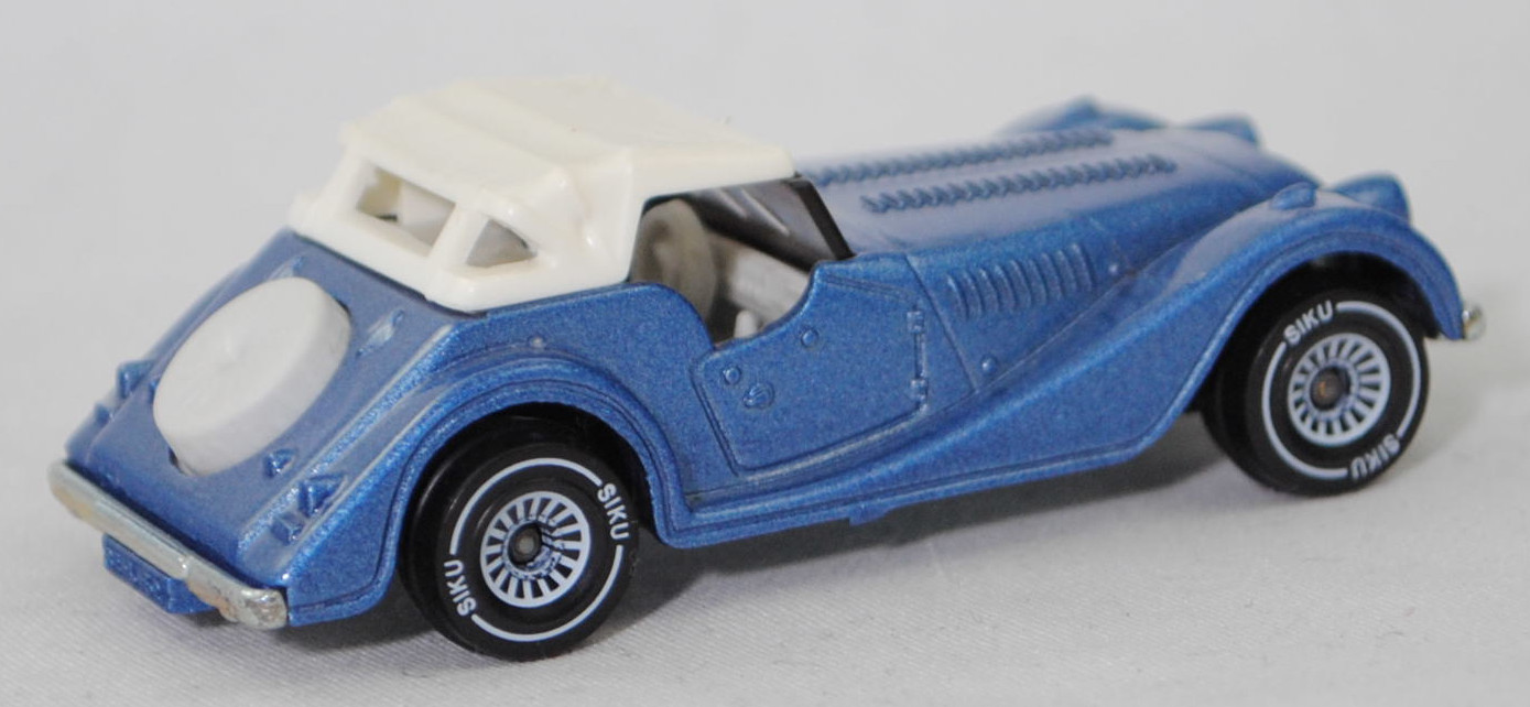 00000 Morgan Plus 8 3.5 V8 (1. Generation, Modell 1981-1987), hell-violettblaumetallic, innen reinweiß, W-Germ, ohne CE-Zeichen, B4, SIKU SUPER, 1:52, m