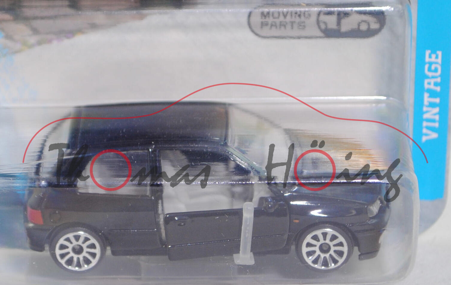 Renault Clio 16S (1. Generation, interne Baureihenbezeichnung 57, Vorfacelift bzw. Phase 1, Modell 1991-1994) (Nr. 221K), schwarz, majorette, 1:53, Blister (VINTAGE PREMIUM CARS)