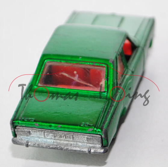 Ford 20M (Typ P7a), Modell 1967-1968, verkehrsgrünmetallic (II), innen rotorange, Lenkrad schwarz, R