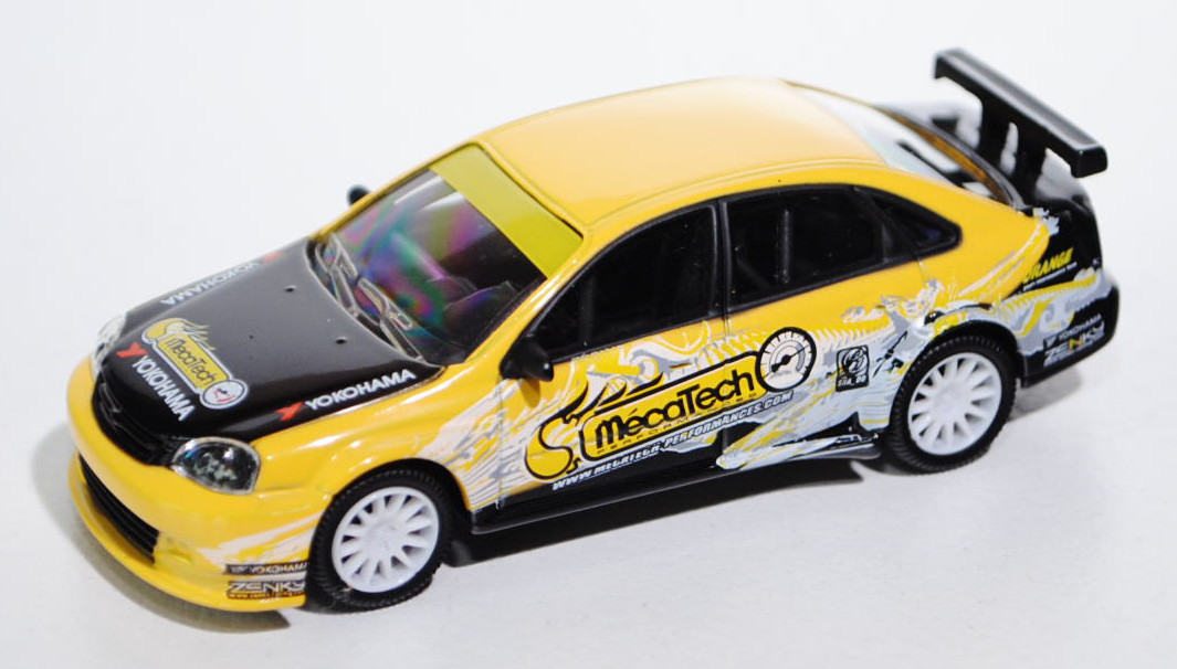 Chevrolet Lacetti WTCC, verkehrsgelb/schwarz, MécaTech / YOKOHAMA, 1:50, Norev STREET RACER, mb