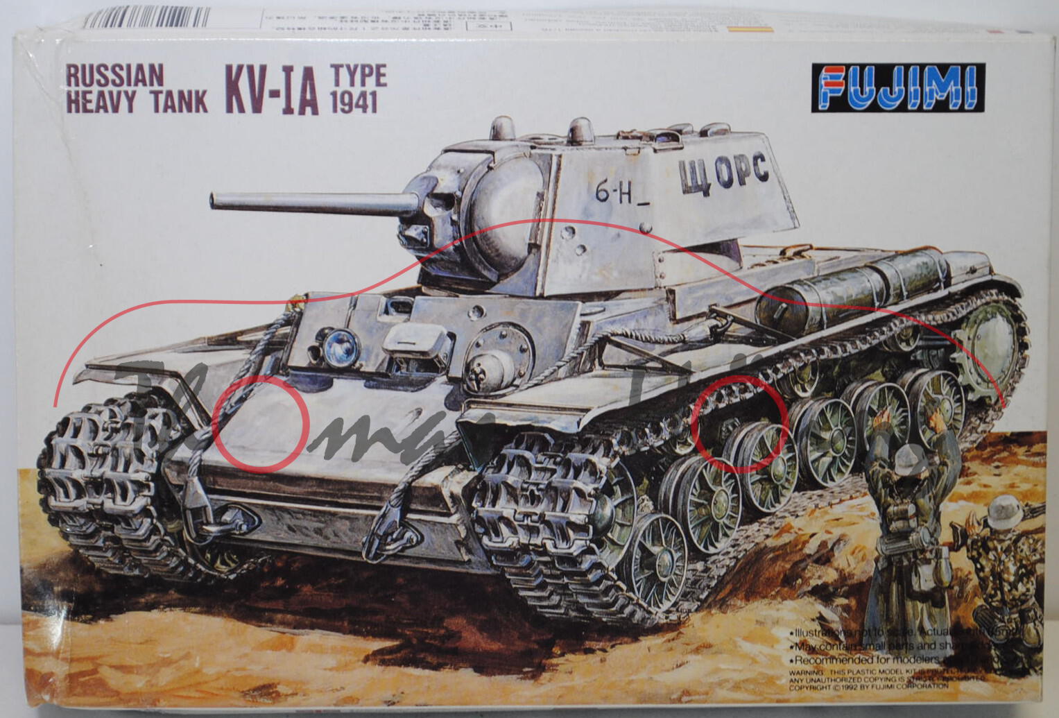 Russischer Kampfpanzerwagen (Heavy Tank) KV-IA Typ 1941), Bausatz / Kit, FUJIMI, 1:76, mb